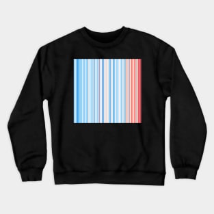 climate warming stripes artwork Crewneck Sweatshirt